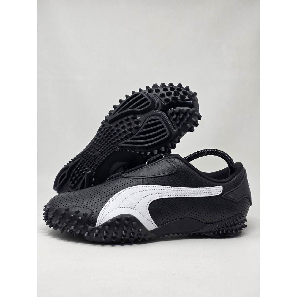 PUMA Mostro Perforated Black White Leather Shoes Size 10.5 Womens 400992-02 New